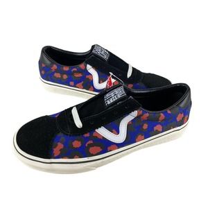 NEW Vans Off The Wall Sport Leopard Skate Shoes Sneakers Blue Black Mens Sz 8.5